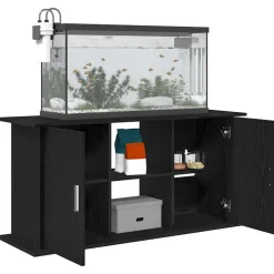 VIDAXL - Support d'aquarium chêne noir 121x41x58 cm bois d'ingénierie