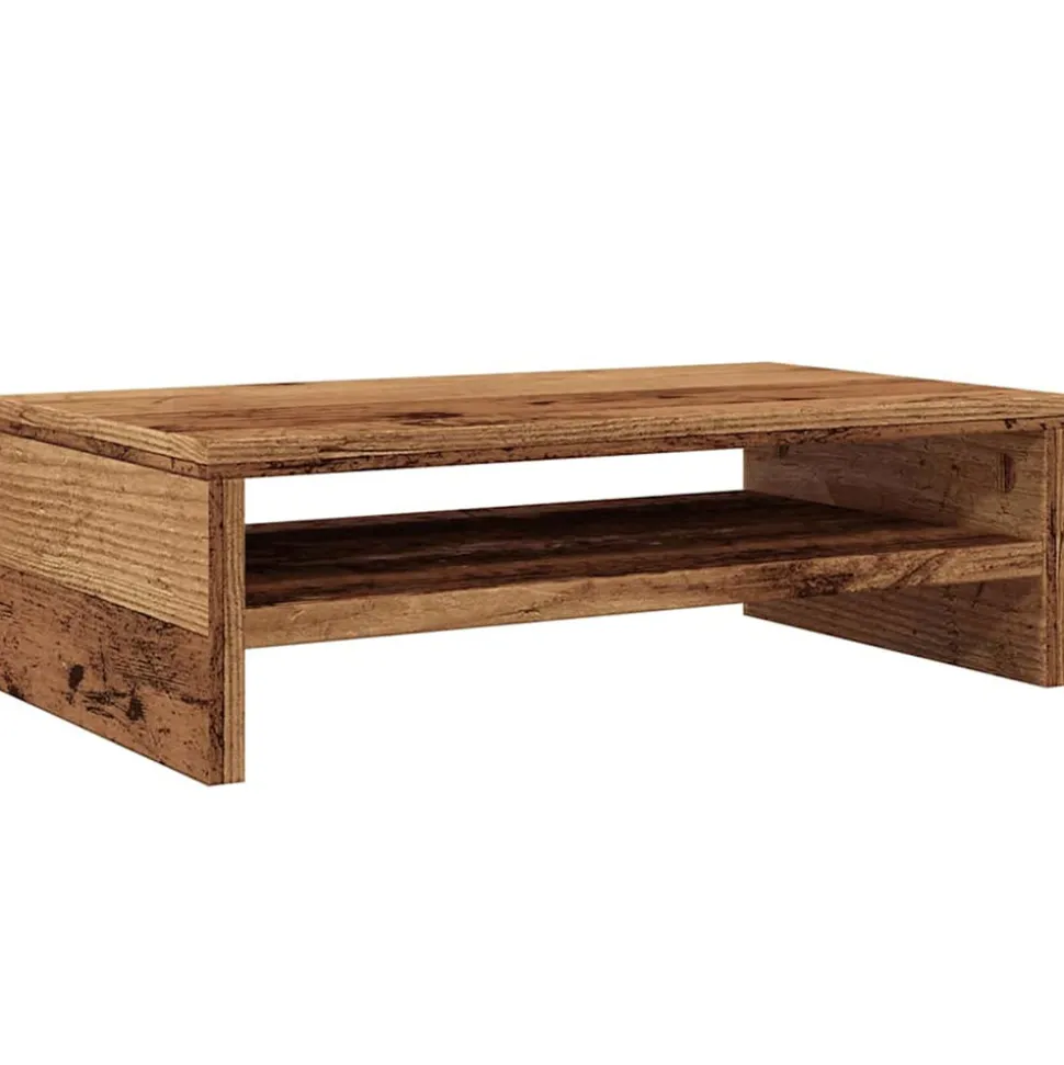 VIDAXL - Support de moniteur vieux bois 42 x 24 x 13cm bois d'ingénierie