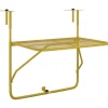 VIDAXL - Table de balcon doré 60x40 cm acier