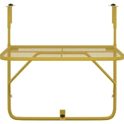 VIDAXL - Table de balcon doré 60x40 cm acier
