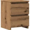 VIDAXL - Table de chevet chêne artisanal 30x30x40 cm bois d'ingénierie