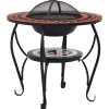 VIDAXL - Table de foyer mosaïque terre cuite et blanc 68 cm céramique
