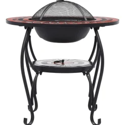 VIDAXL - Table de foyer mosaïque terre cuite et blanc 68 cm céramique