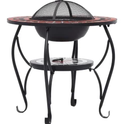 VIDAXL - Table de foyer mosaïque terre cuite et blanc 68 cm céramique