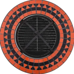 VIDAXL - Table de foyer mosaïque terre cuite et blanc 68 cm céramique
