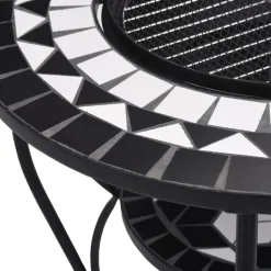 VIDAXL - Table de foyer mosaïque noir et blanc 68 cm céramique