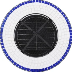 VIDAXL - Table de foyer mosaïque bleu et blanc 68 cm céramique