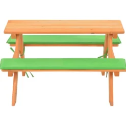 VIDAXL - Table de pique nique pour enfants avec bancs 89x79x50 cm sapin