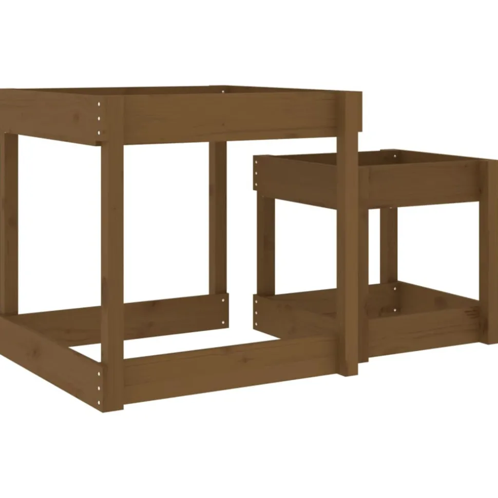 VIDAXL - Tables à sable 2 pcs marron miel bois de pin massif