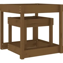 VIDAXL - Tables à sable 2 pcs marron miel bois de pin massif