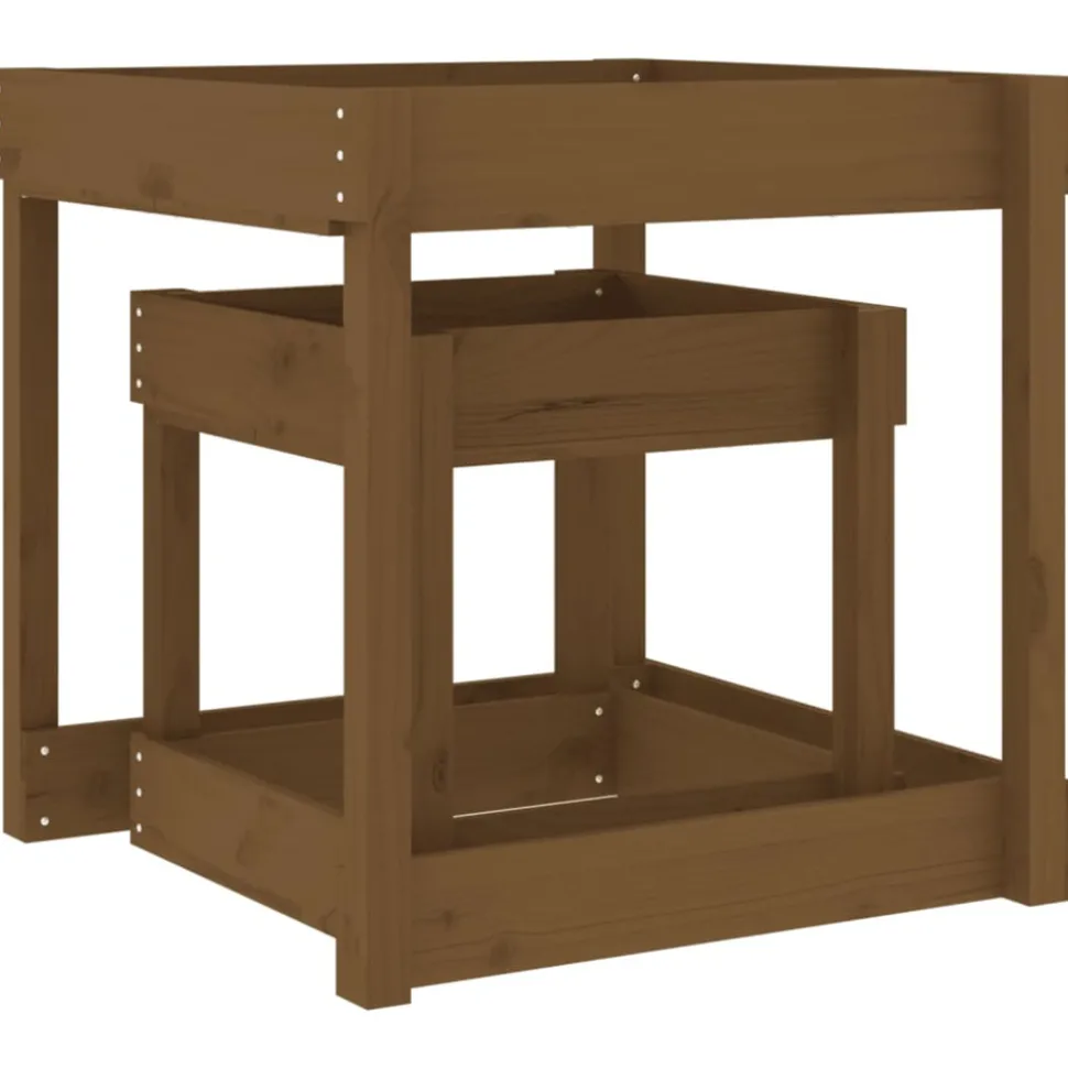 VIDAXL - Tables à sable 2 pcs marron miel bois de pin massif