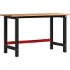 VIDAXL - Établi marron clair 140x60x81,5 cm bois de chêne massif