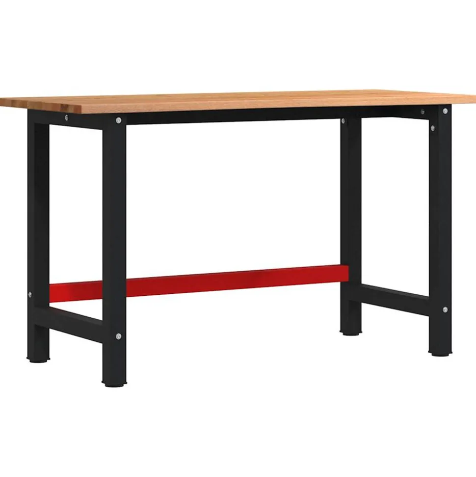 VIDAXL - Établi marron clair 140x60x81,5 cm bois de chêne massif