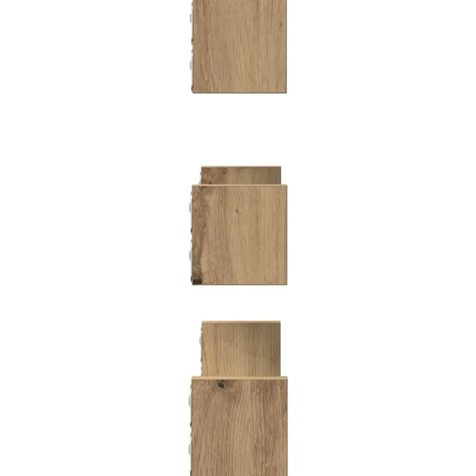 VIDAXL - Étagères murales 3 pcs chêne artisanal bois d'ingénierie