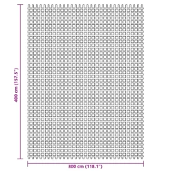 VIDAXL - Tapis de tente bleu 4x3 m