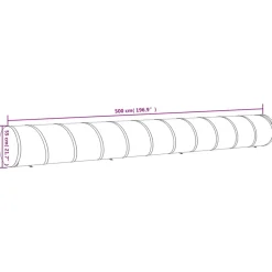 VIDAXL - Tunnel pour chien bleu ø 55x500 cm polyester