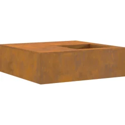 VIDAXL - Vitrexl foyer avec rangement à bûches 100x100x30 cm acier résistant aux intempéries