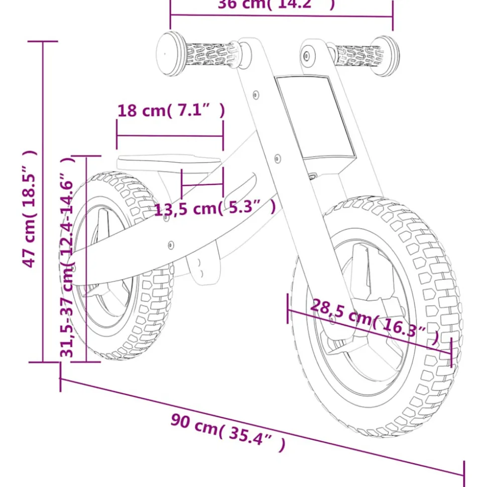 VIDAXL - Vélo d'équilibre pour enfants bleu clair
