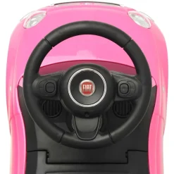 VIDAXL - Voiture à chevaucher fiat 500 rose
