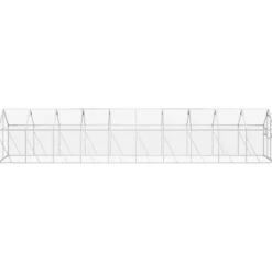 VIDAXL - Volière argenté 1,79x10x1,85 m aluminium