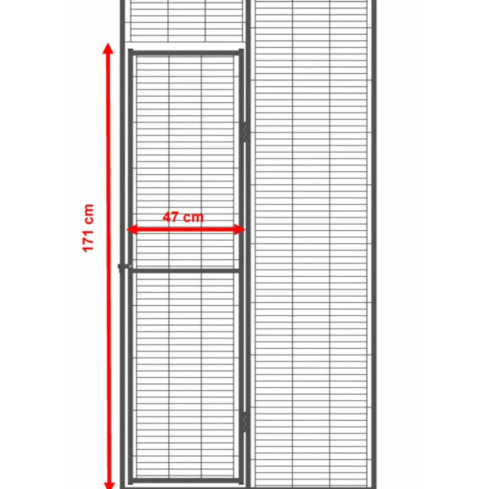Volière de jardin pour perroquets de 2m² à toit maille