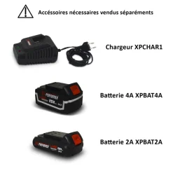X-PERFORMER - Aspirateur souffleur broyeur de feuilles 40v à batterie x-performer xpasbt40li-2b - sac 45l - sans batterie ni chargeur