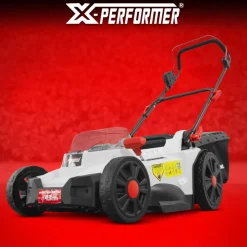 X-PERFORMER - Tondeuse rechargeable 2 x 20v max 43 cm avec batteries 4ah et chargeur double -