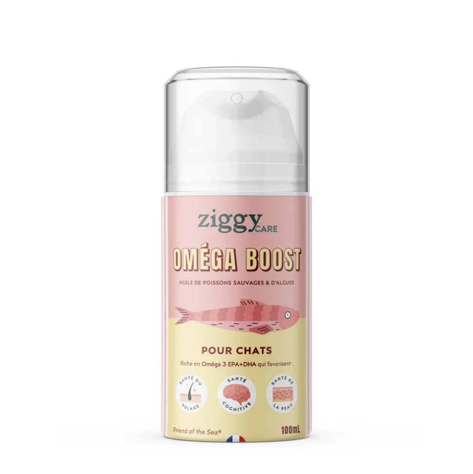 ZIGGY - Huile Oméga Boost pour chat - poissons & algues 100ml
